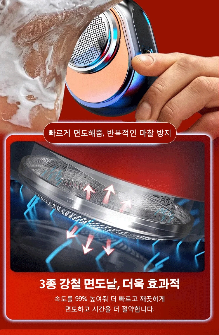 컴팩트한 사이즈의 귀여운 면도기