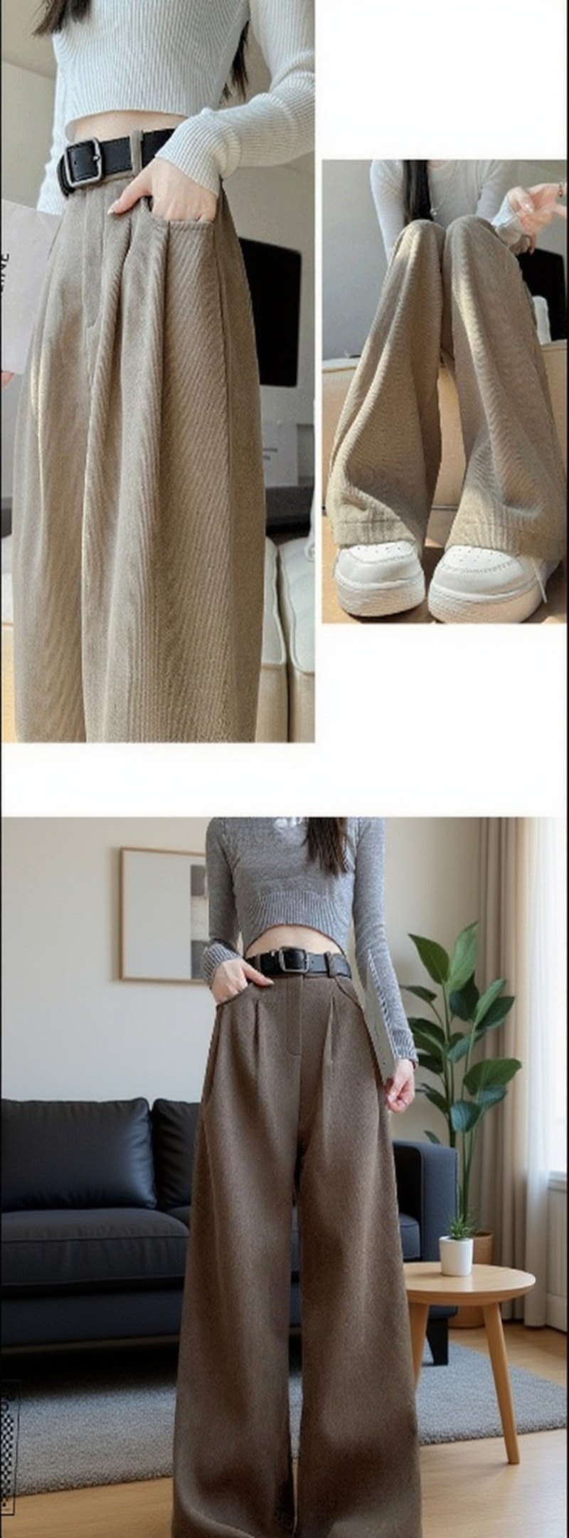 フリース裏地付きパンツの暖かさイメージ