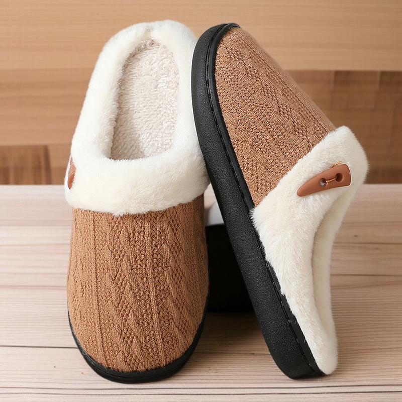 柔軟親膚加厚棉拖鞋材質展示