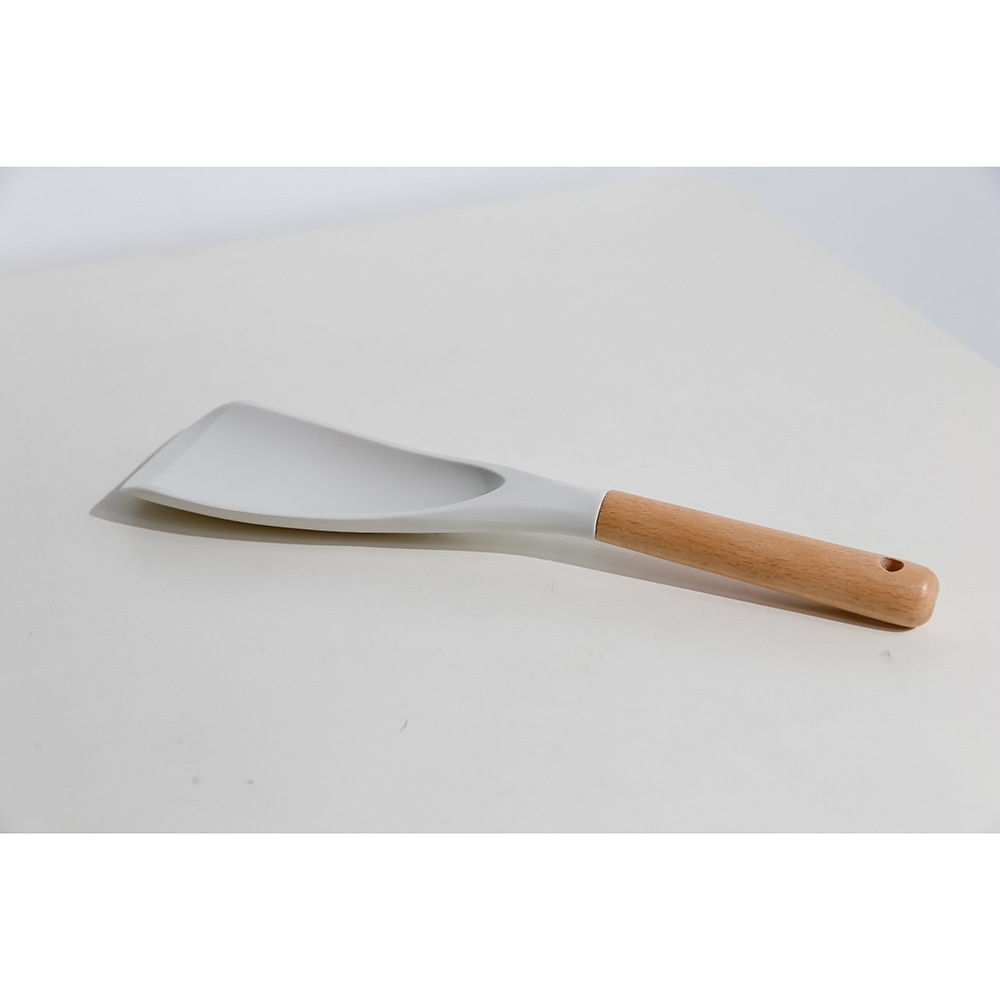 Wooden handle silicone rice spoon