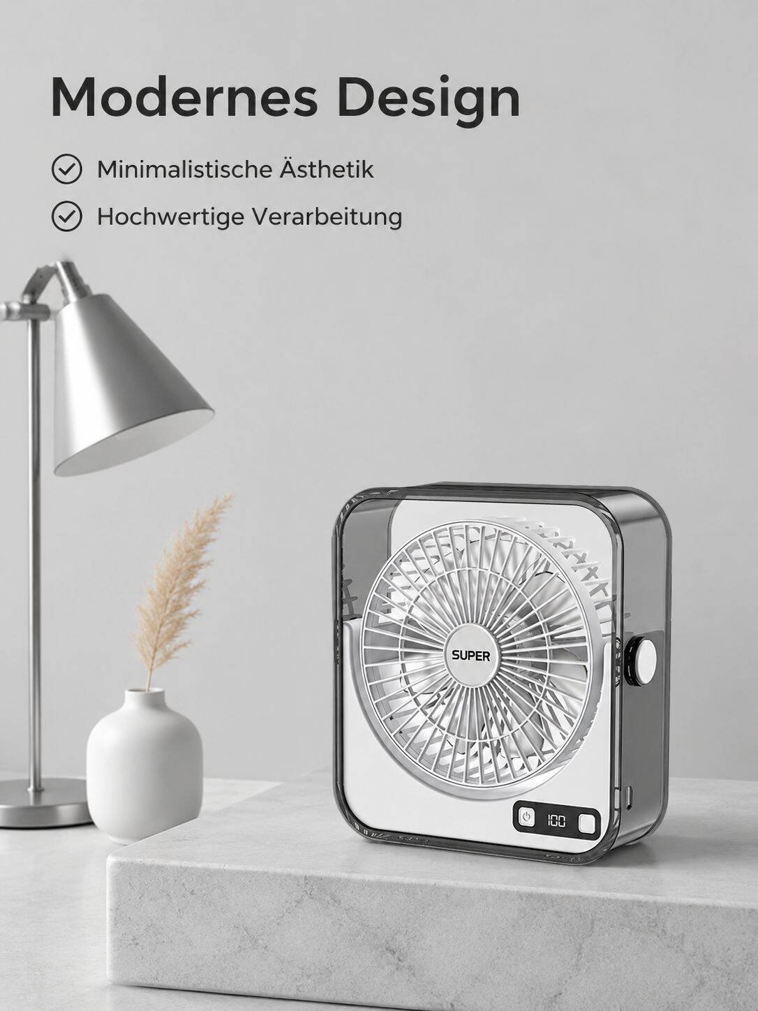 Kompakter Tisch-Luftkühlungsventilator