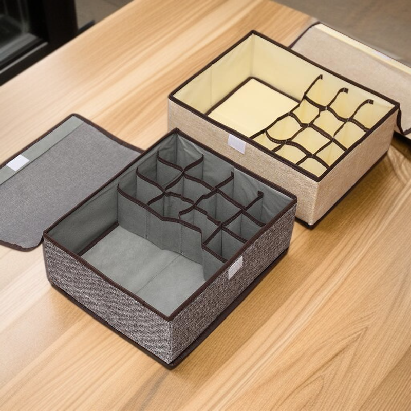 可折疊內衣收納盒收納前後對比