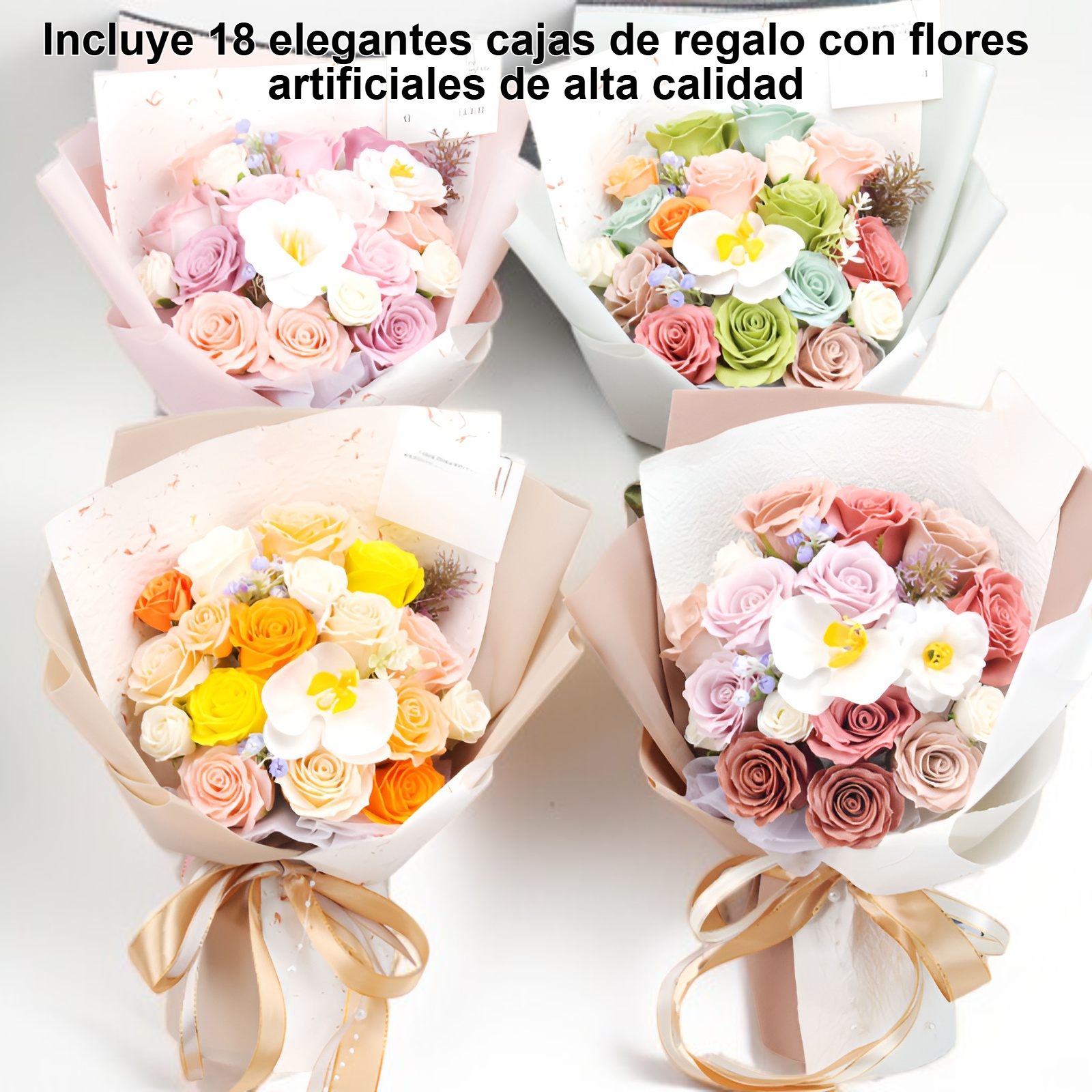 Caja de regalo de flores elegante