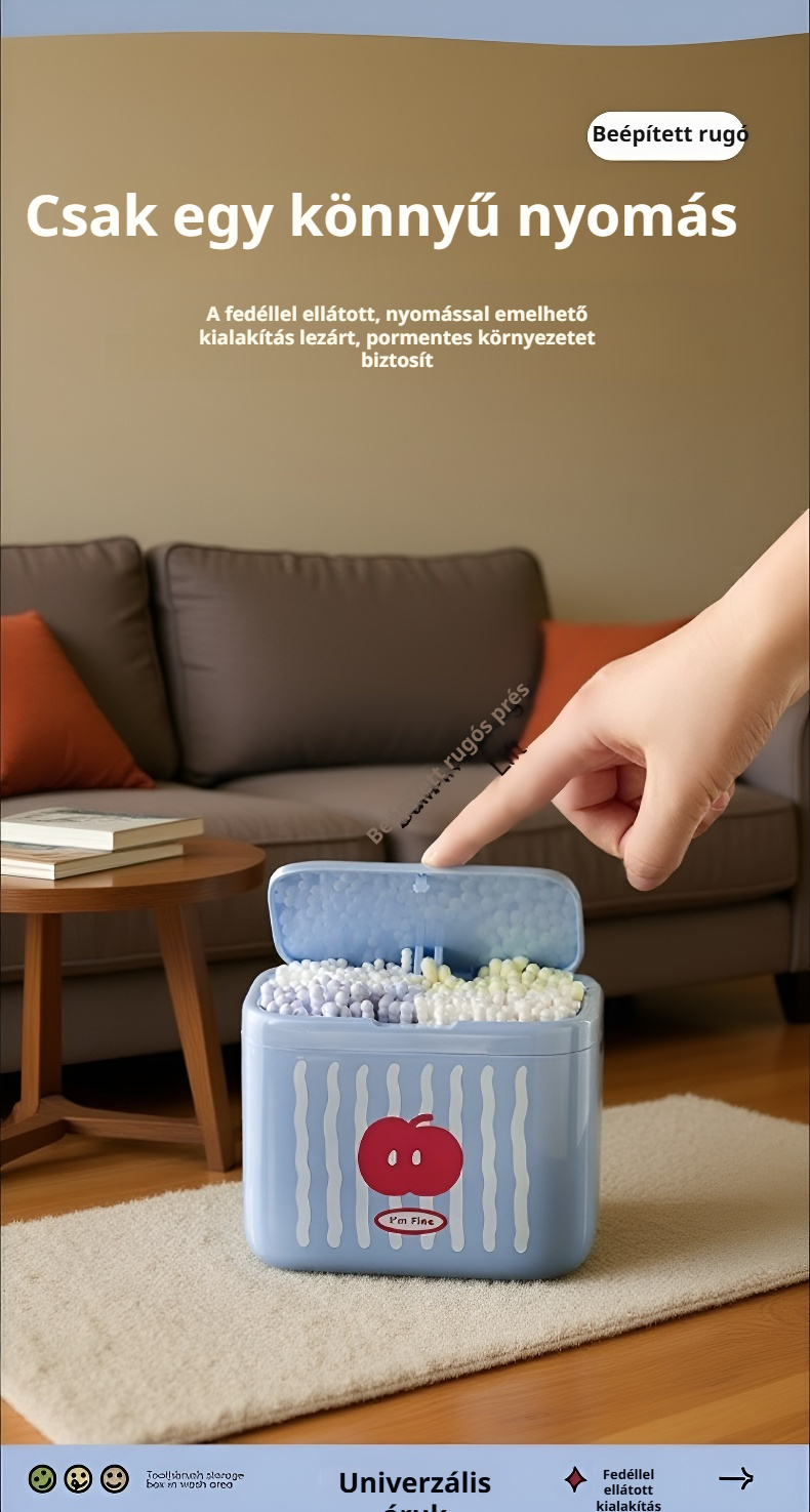 Praktikus pamut tárolódoboz íróasztalra