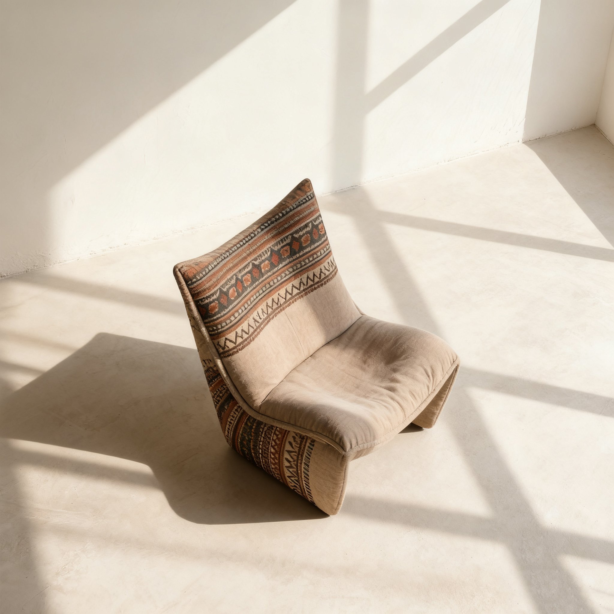 เก้าอี้ผ้าลายประเพณีสำหรับพักผ่อน