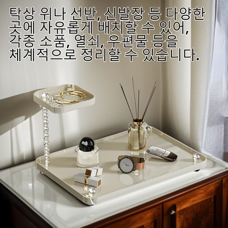 현관 다층 수납 선반 데스크탑 소형 무타공 플라스틱 정리 선반