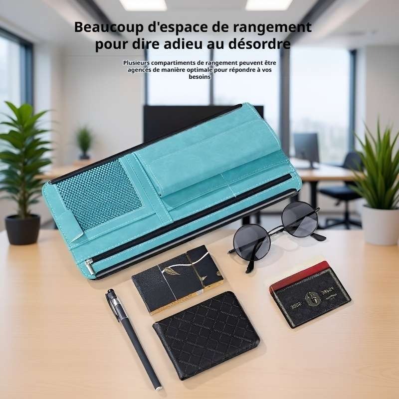 Porte-lunettes de voiture multifonction, support universel pour cartes et documents