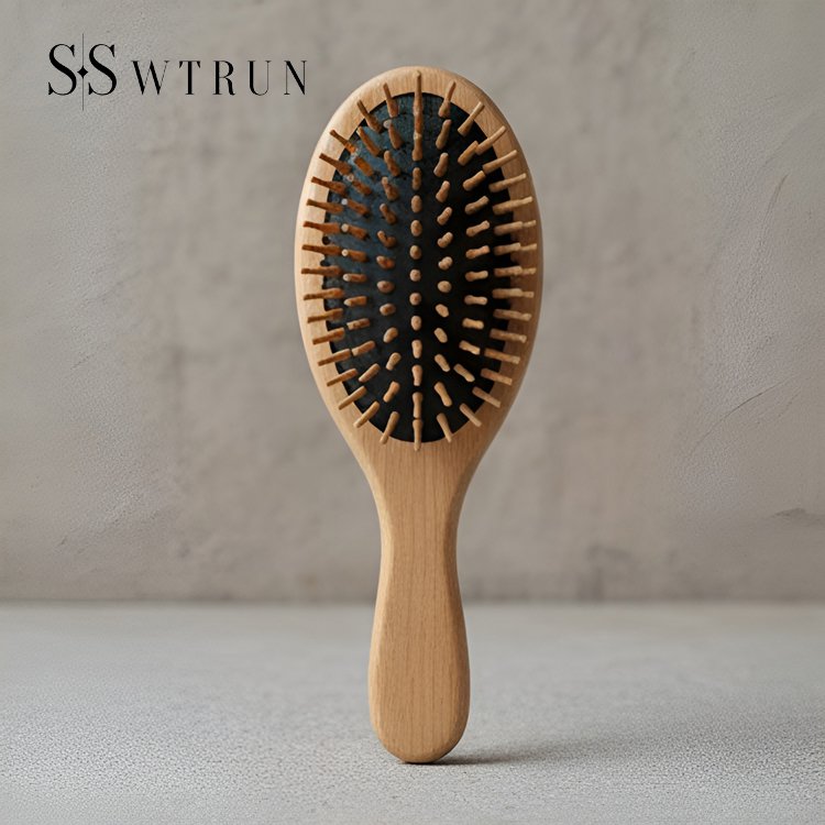 天然木カラーのマッサージエアバッグコーム