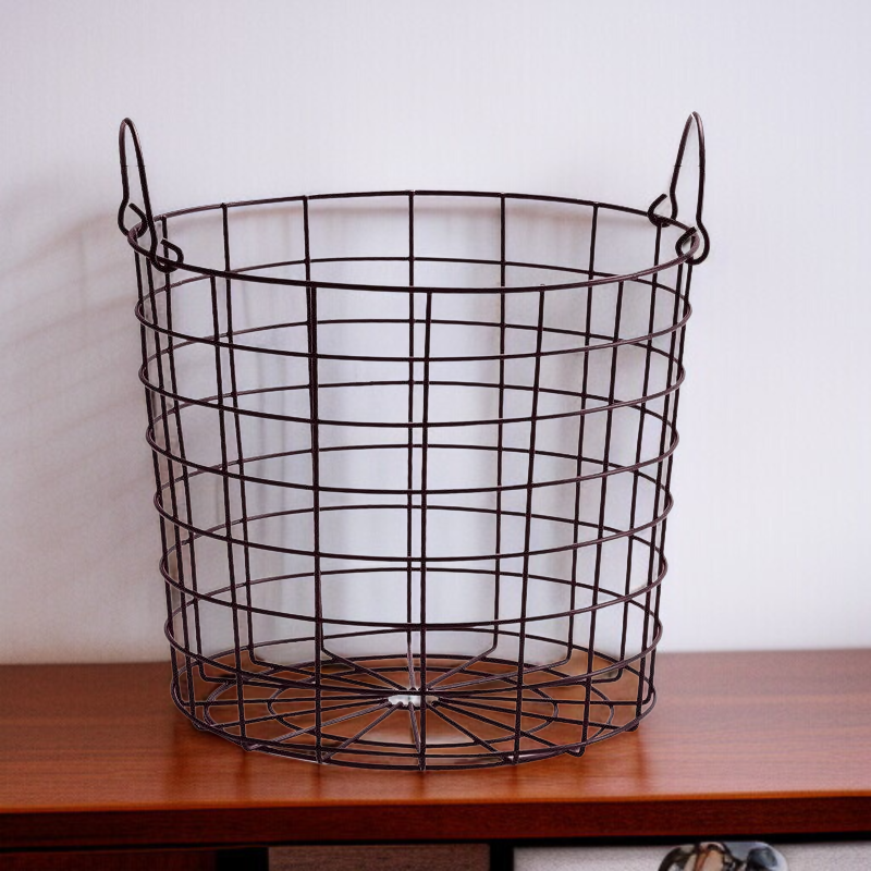 Vintage Metallkorb für Zeitungen, Magazine, Brot und Früchte – Multifunktionaler Aufbewahrungskorb