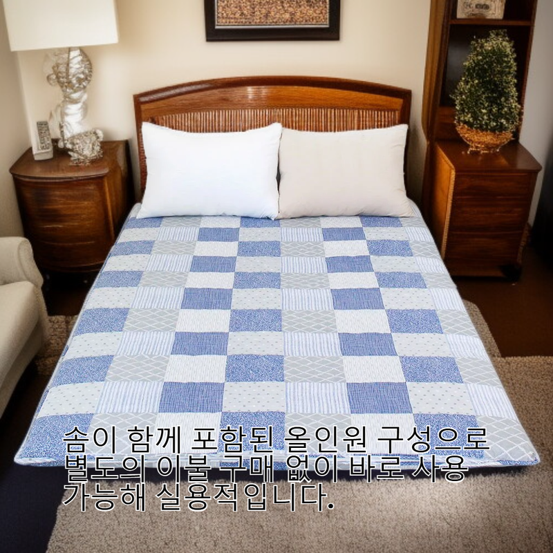 아르떼베딩 보드라운 피치스킨 사계절 요커버+솜포함 요매트