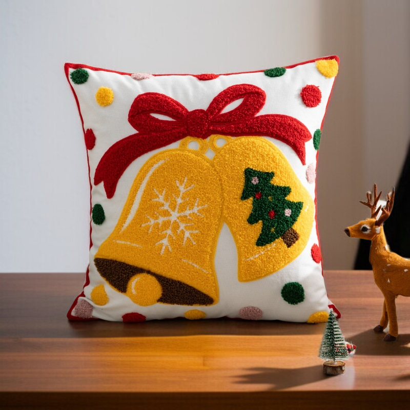 Funda de cojín de lujo para fiestas Decoración temática de Navidad