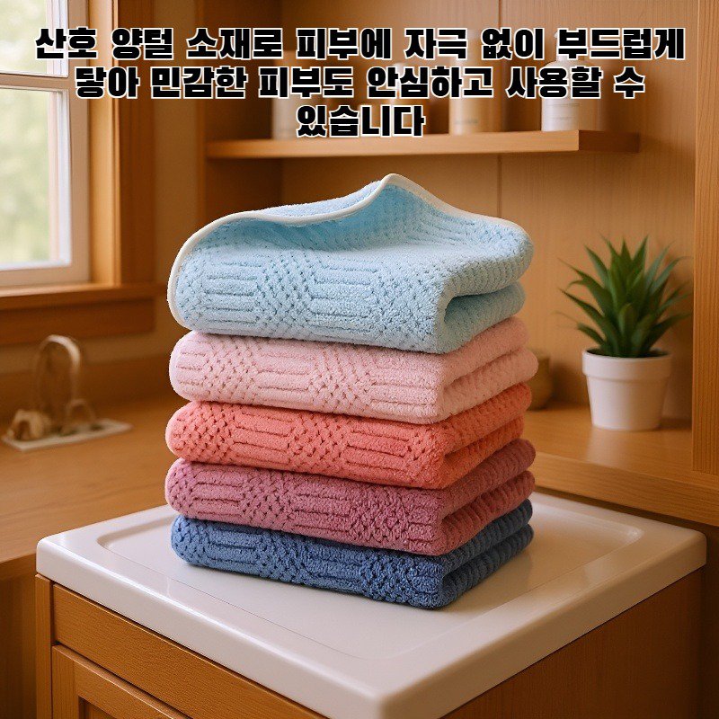 산호 양털 흡수성 두꺼운 성인용 세수타월