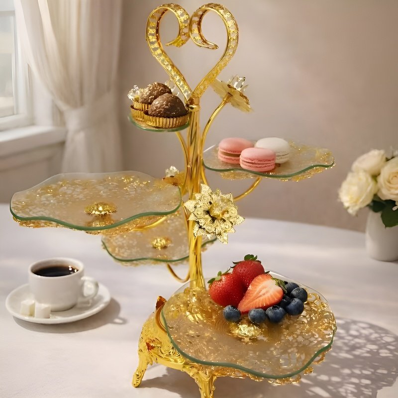 European and American Style Elite Round Fruit Bowl with Four Compartments