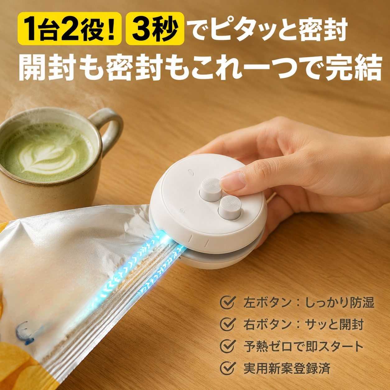 ミニ携帯充電シーラー 家庭用食品保存機