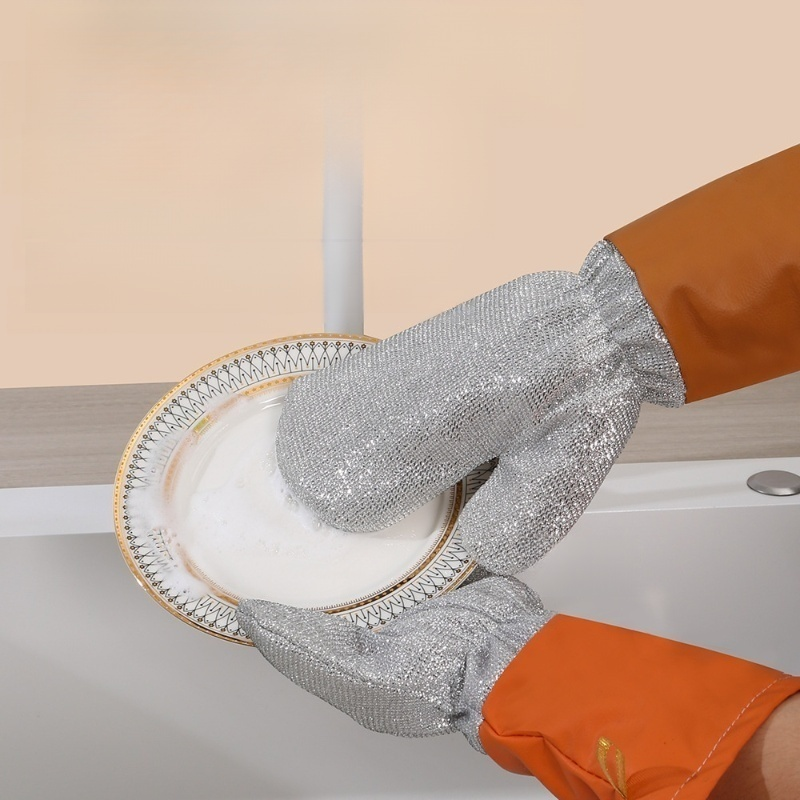  Waterproof Heat-Resistant Extended Steel Mesh Gloves