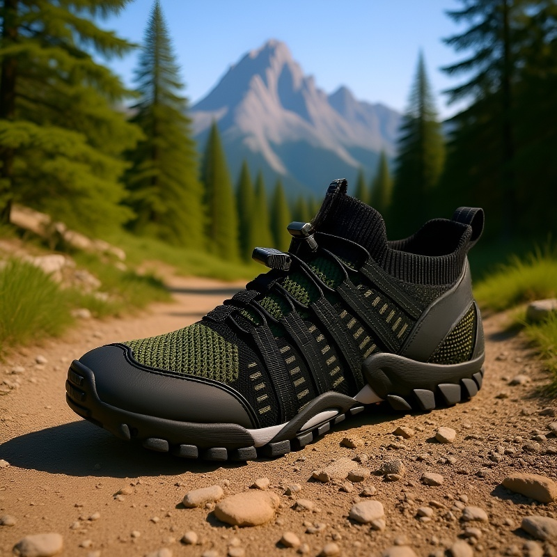 Detalle de suela antideslizante en botas de senderismo