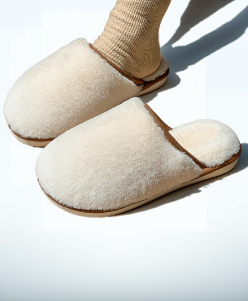 レディースウール綿スリッパ全体画像