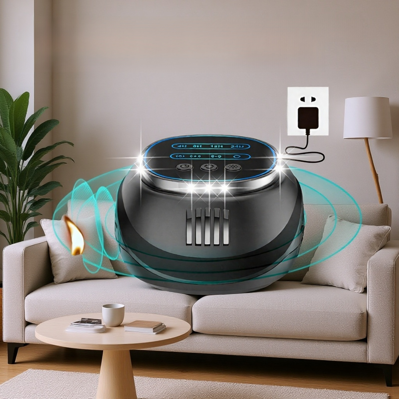 超音波動物撃退器・高出力四方向フラッシュライト付き