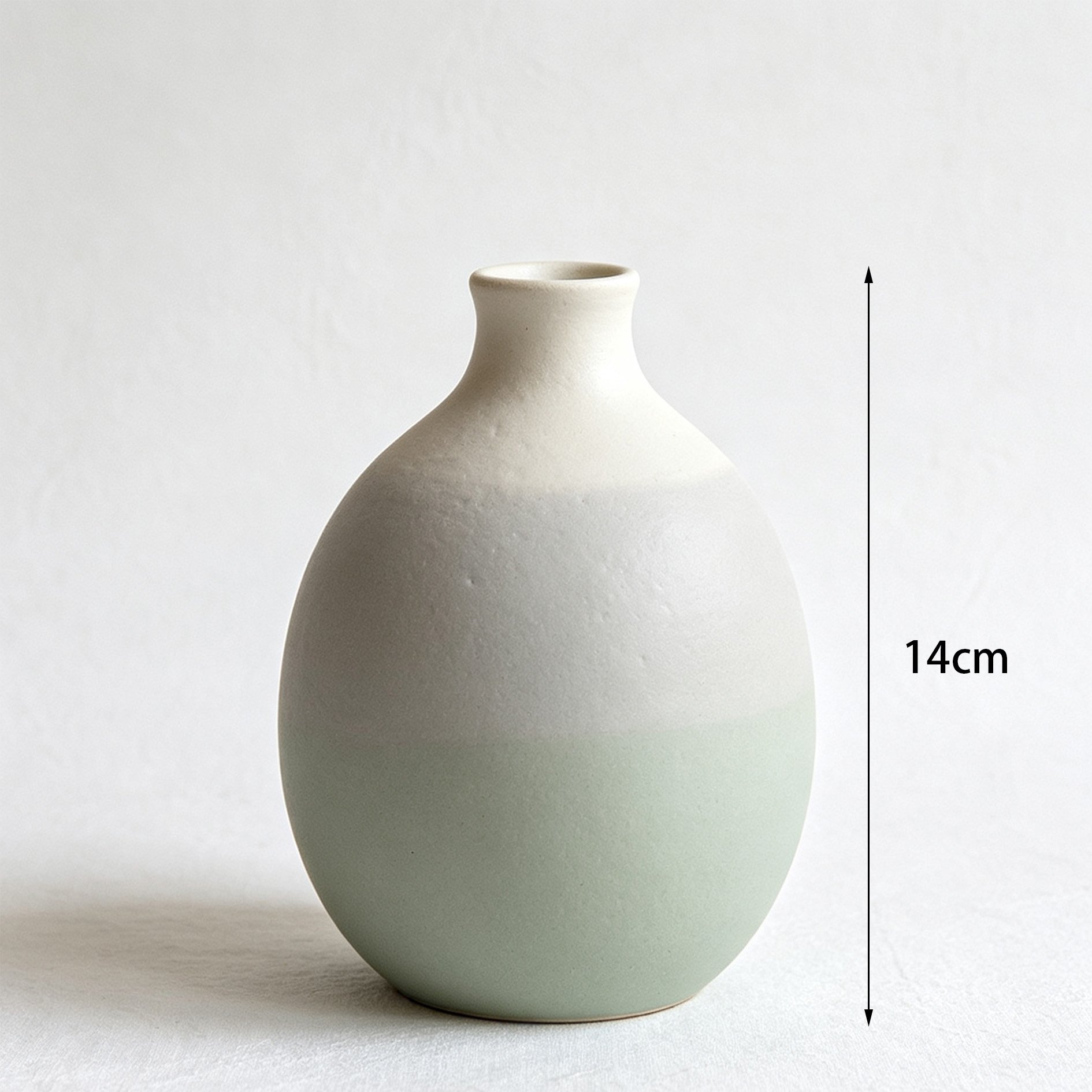 Gradient glass mini vases displaying fresh flowers