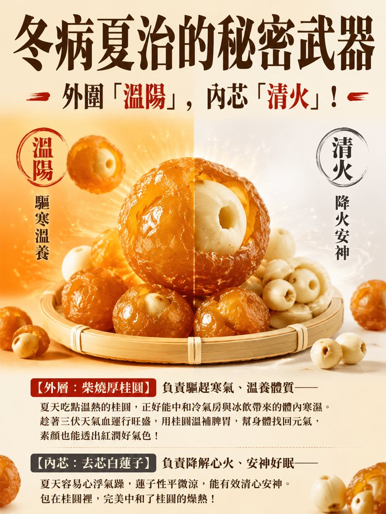 中醫師推薦的三伏天养生：桂圆抱莲子