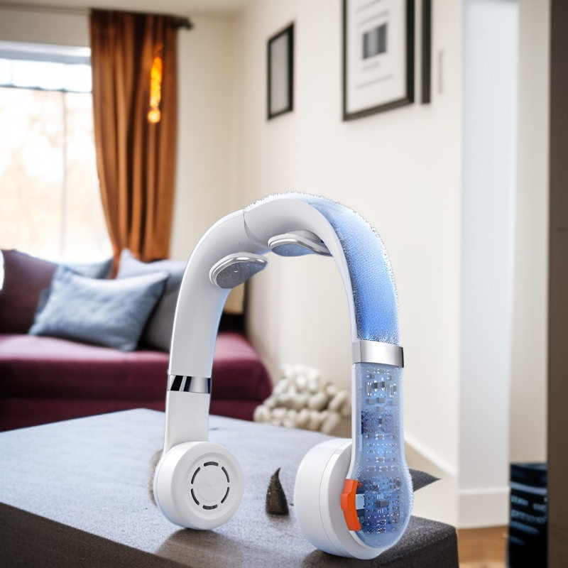 미니 게으른 넥밴드 선풍기 디지털 디스플레이 휴대용 팬