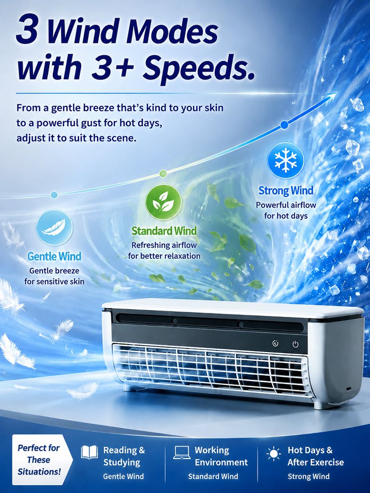 JC-Mini desktop air conditioner fan