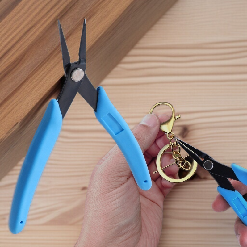 歯なし 細目ペンチ ワイヤーラップ延長プライヤー 精密素材ハンドビーズツール インチファインピンチジュエリープライヤー