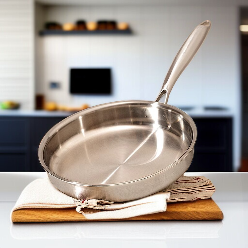 Sartén de acero de tres capas para cocina de inducción