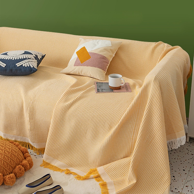 Celoplošný přehoz na pohovku z bavlněné příze