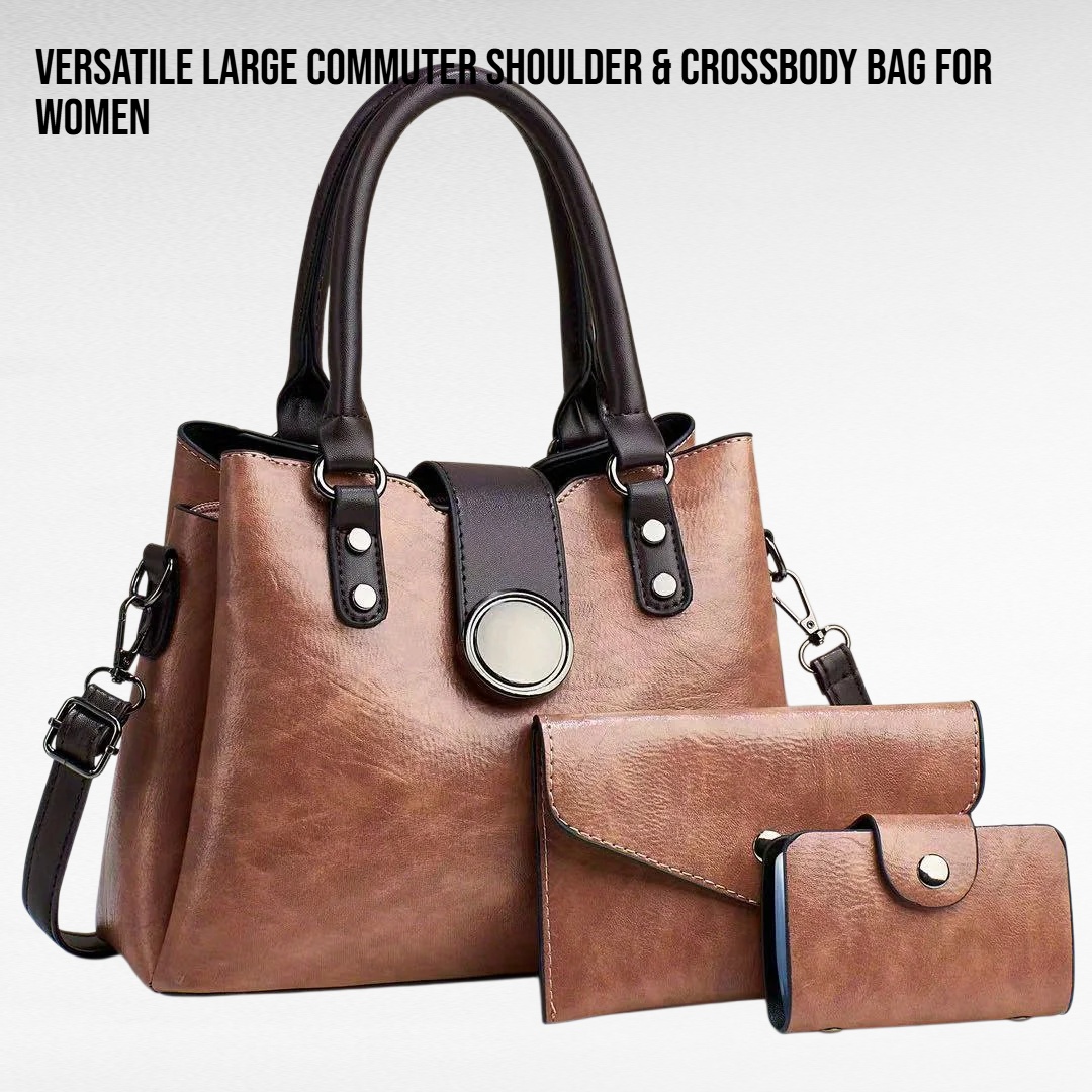 Versatile Large Commuter Shoulder & Crossbody Bag for Women