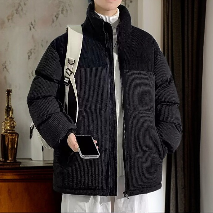 커플 패딩 가을 겨울 기모 차이나 베이커리 패딩 남녀 패션 프린트 패딩