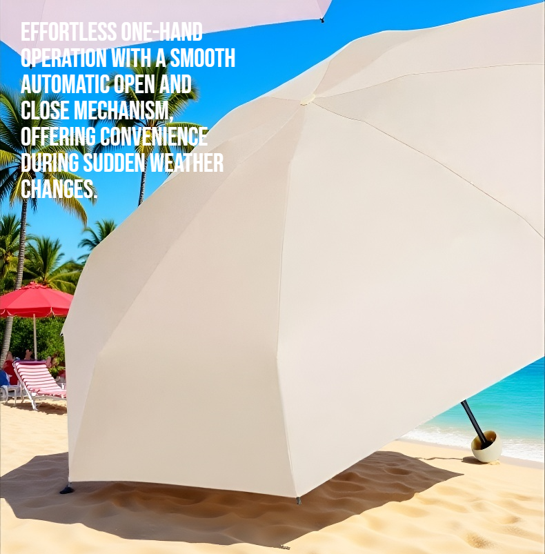 Portable capsule umbrella with UV protection