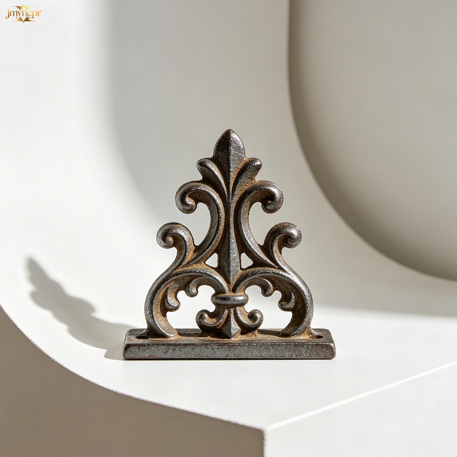 Wrought iron carved doorstops (4 pieces)