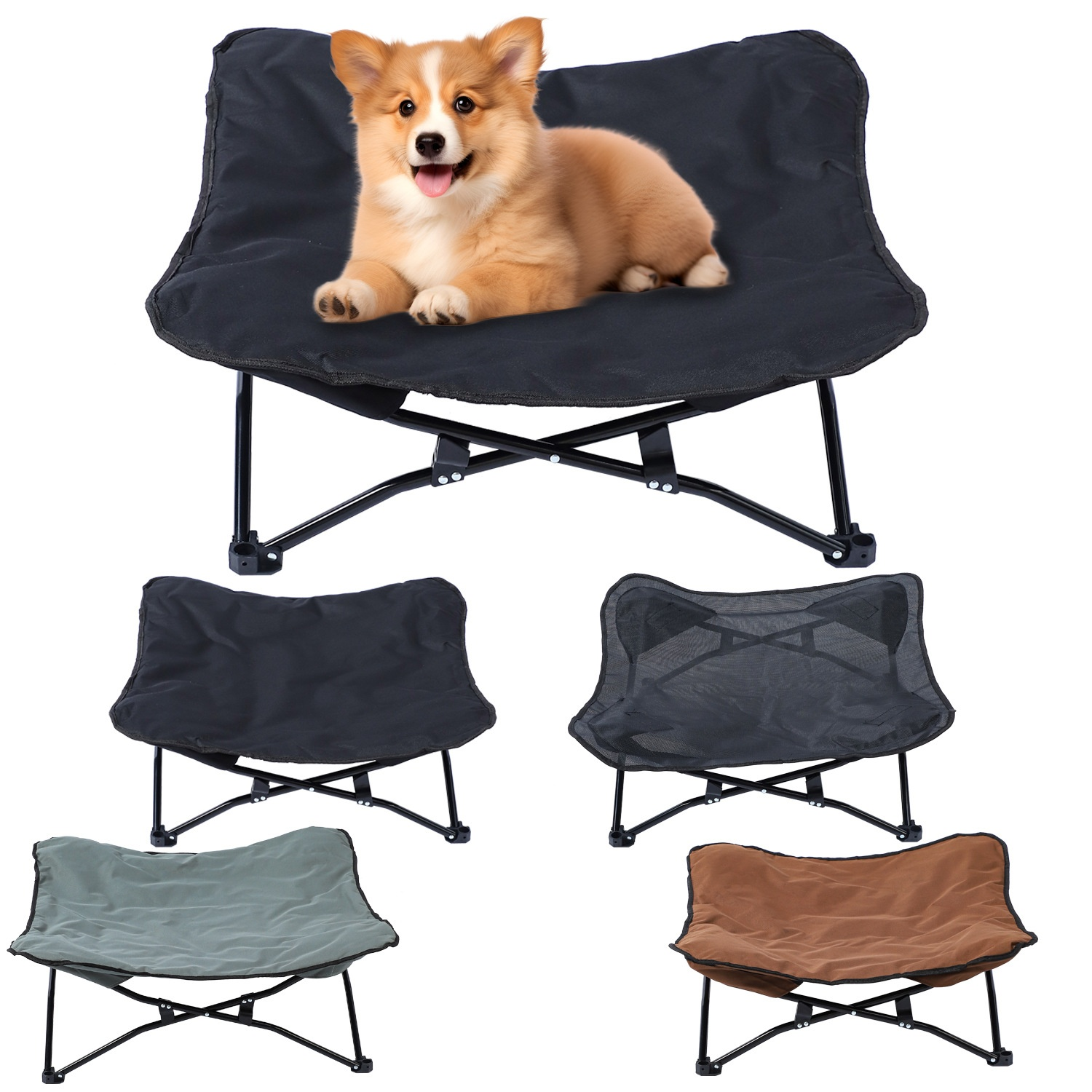 Portable Camping Pet Bed, Foldable Moisture-proof and Breathable Dog Cot