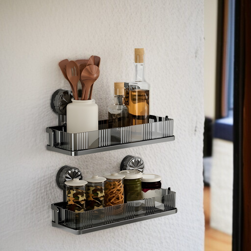 吸盤ラック バスルーム洗面台用品 壁掛け式 パンチフリートイレ トイレ収納ラック