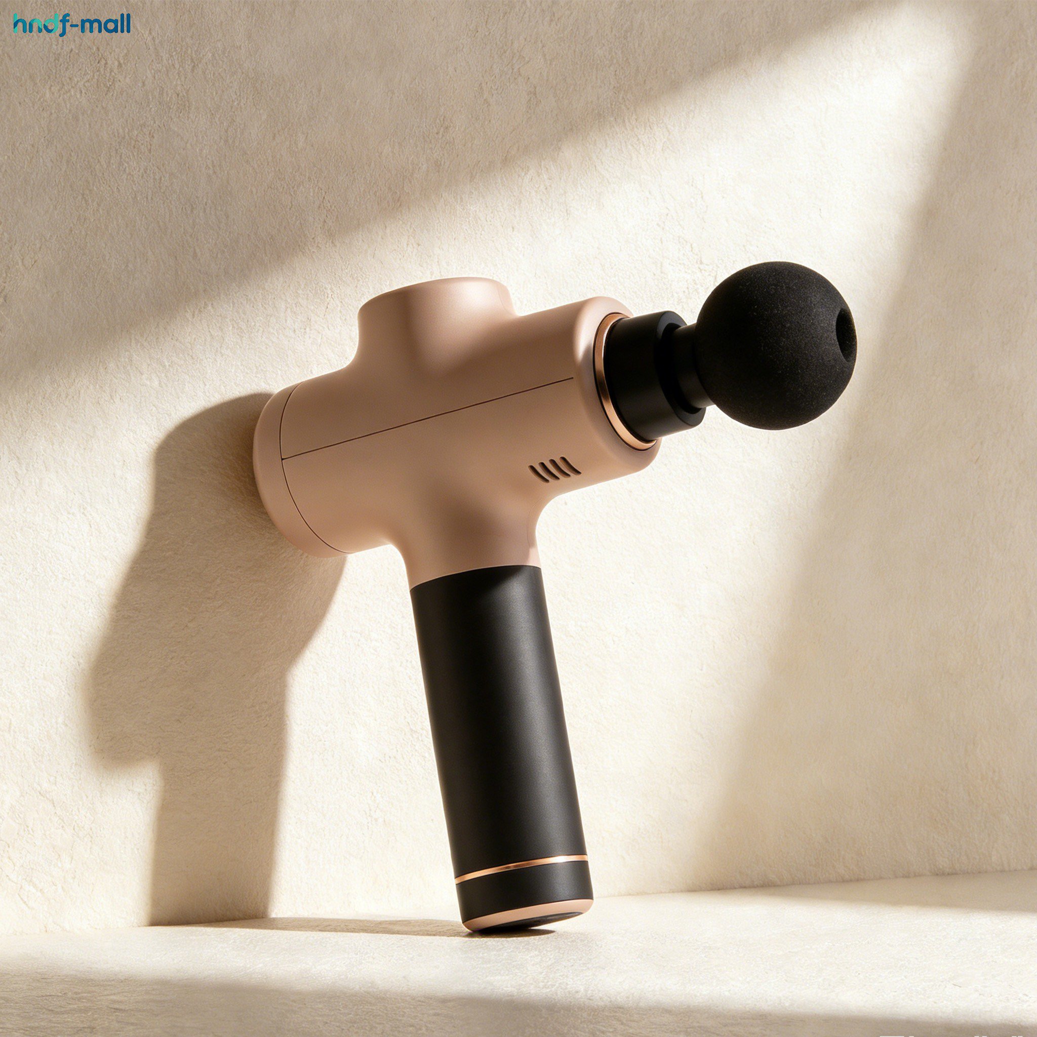 Deep tissue percussion massager with ergonomic design