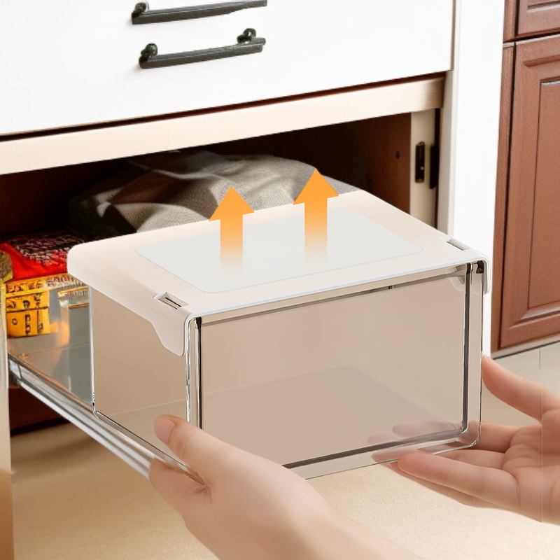 33° Inclined Drawer Transparent Waterproof Under-Desk Storage Box