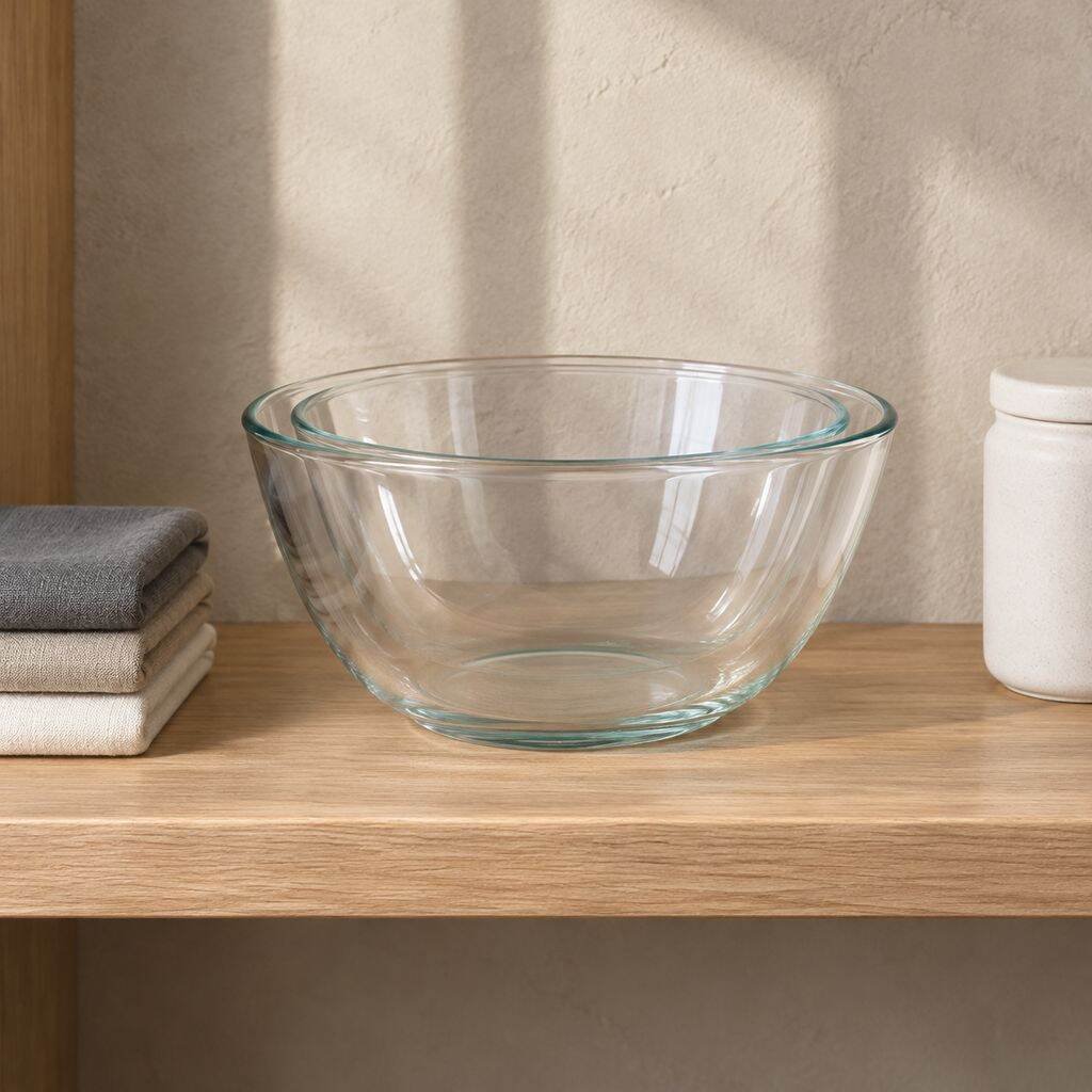 Borosilikatglas Schüssel Transparent Rührschüssel Suppe Salat Schale