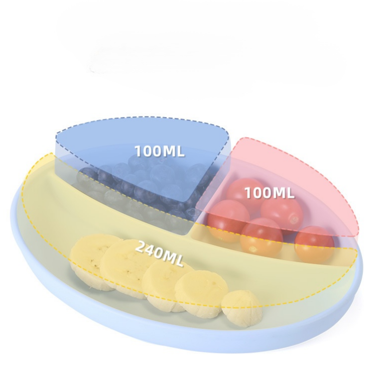 아기 식기 세트 흡착 방지 분리형 식판 아기 밥그릇 숟가락 식기