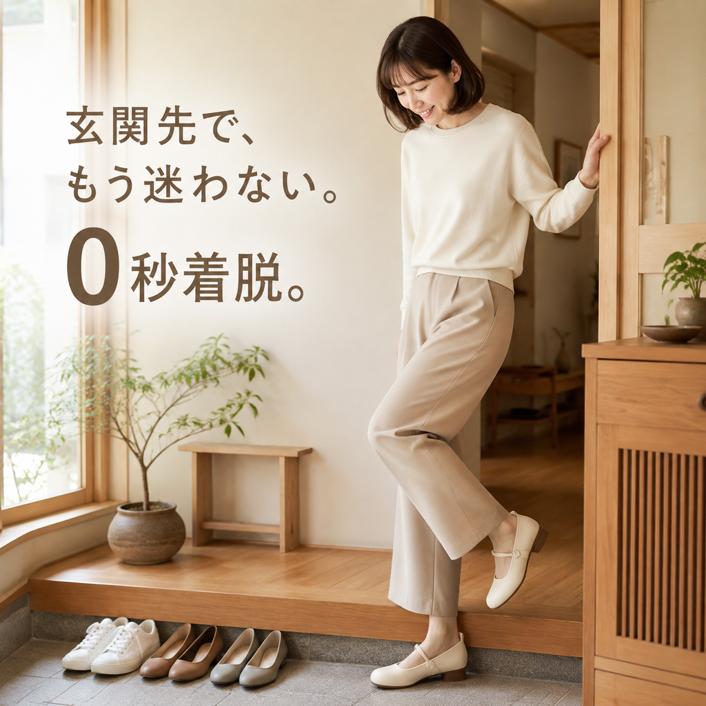 フレンチレトロカメリアメリージェーンシューズ