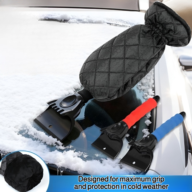 Car warm gloves and snow shovel