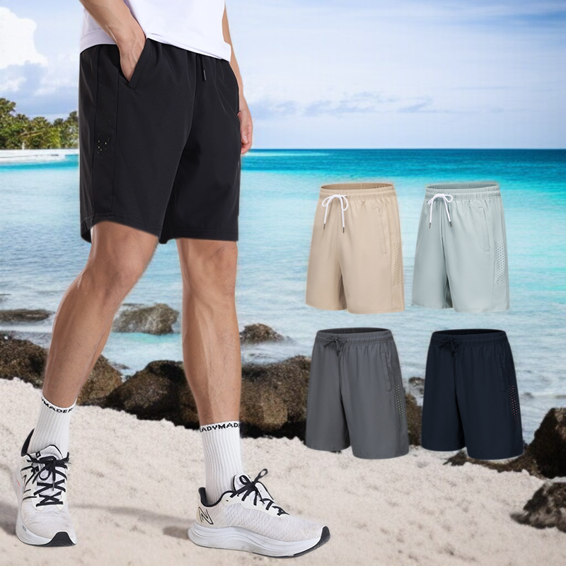 남자 여름 속건 겉옷 아이스 트레이닝 반바지 세트 빅사이즈 캐주얼 반바지 여름 겉옷 트레이닝 반바지