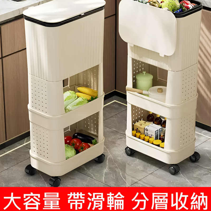 免彎腰家用移動式多功能垃圾桶