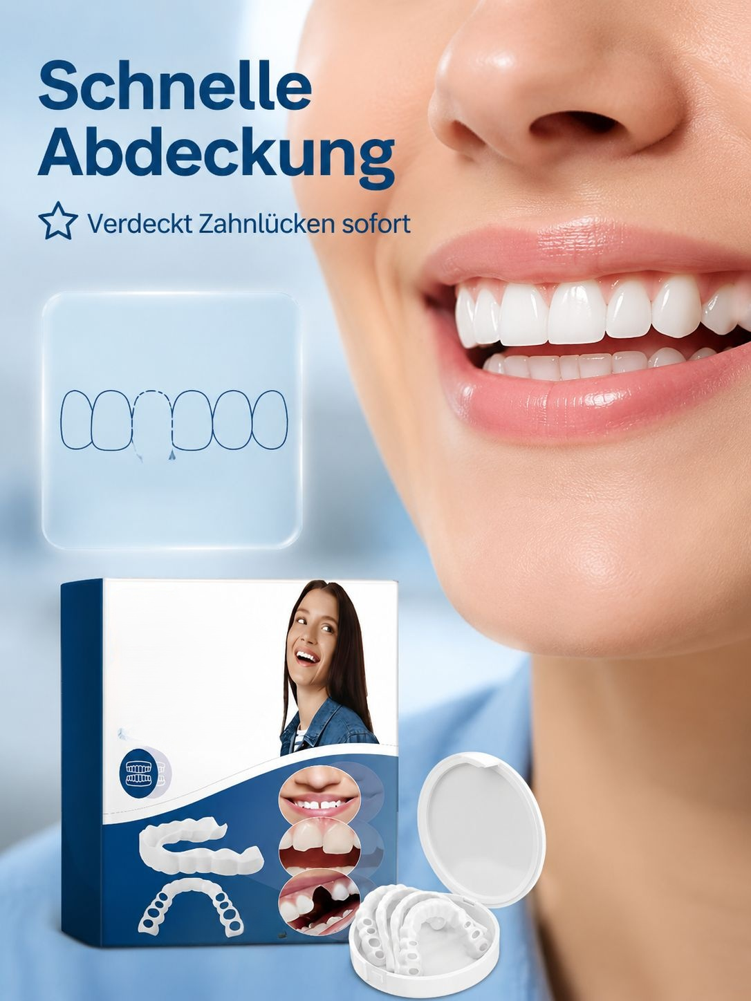 Simulation braces, dentures, temporary fillings, orthodontic care