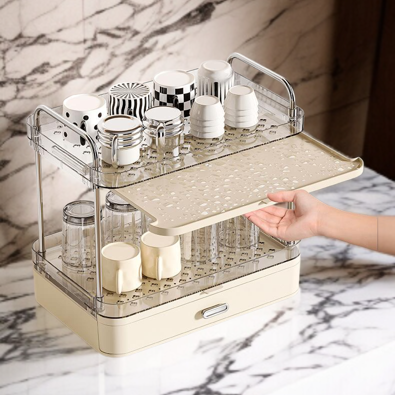 モダンデザインのコップ収納多層棚