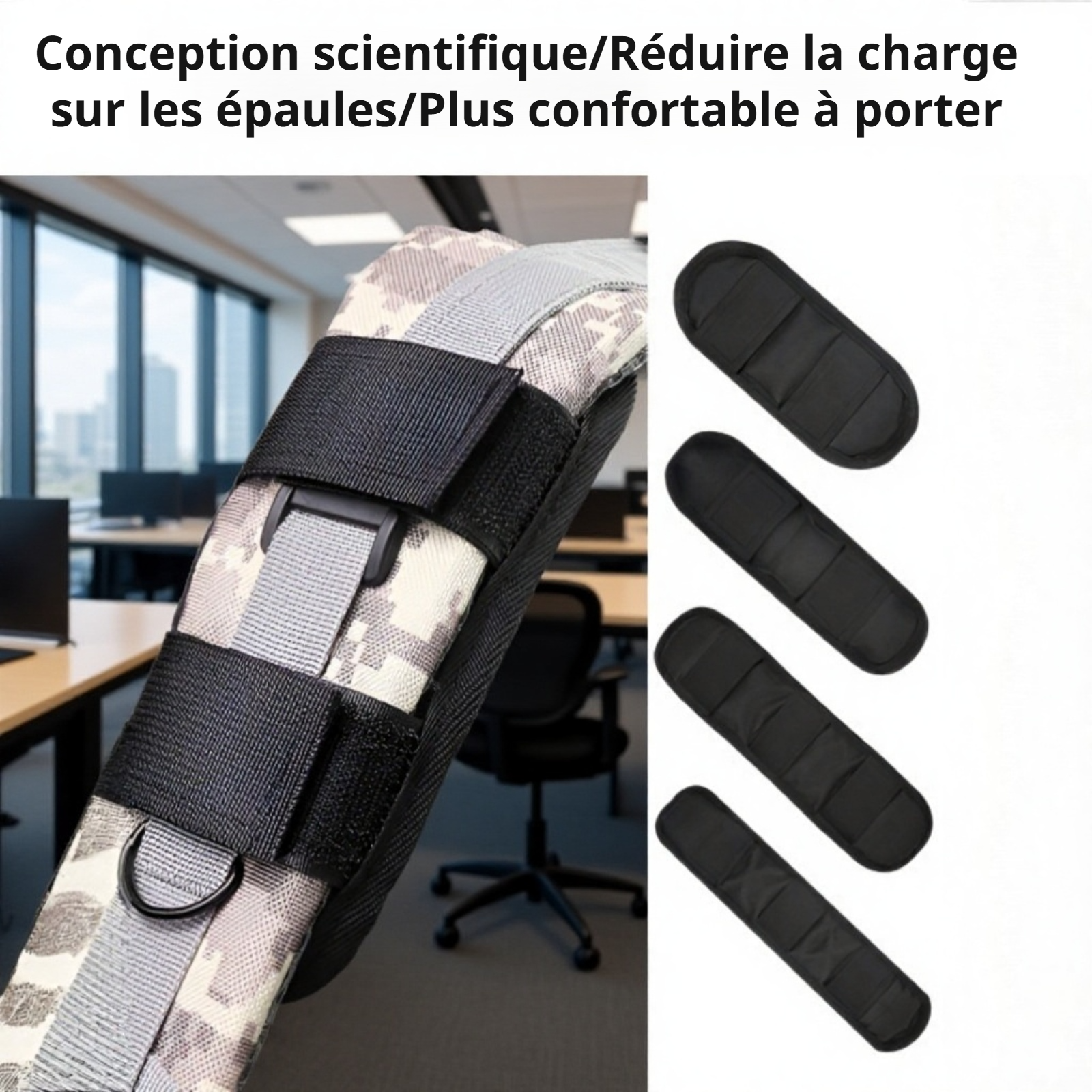 Coussin d'épaule multifonction pour sac à dos, antidérapant, respirant et réduisant la pression