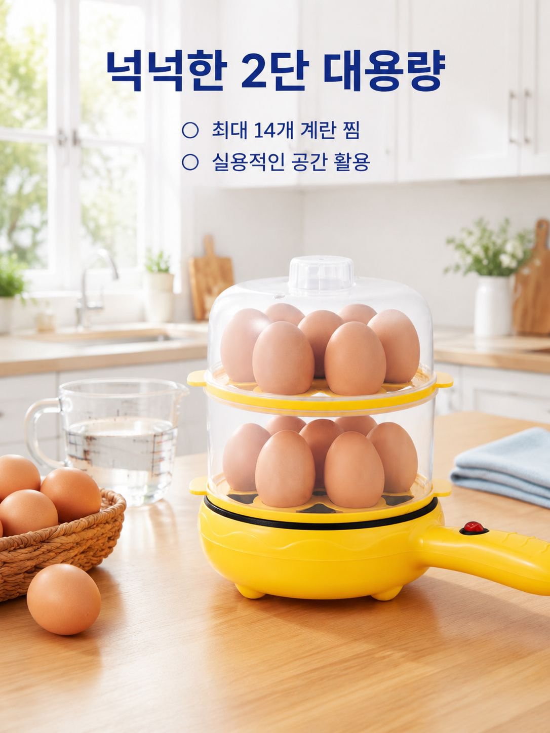JMY-가정용 미니 계란후라이 끈적임 없는 전기팬