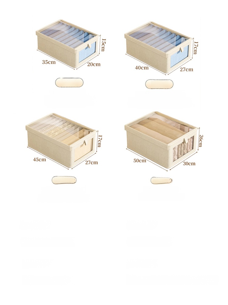 Foldable Storage Box with Clear Window and Dustproof Cover