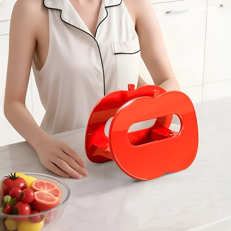  사과 모양 주방 도마와 냄비 뚜껑 거치대