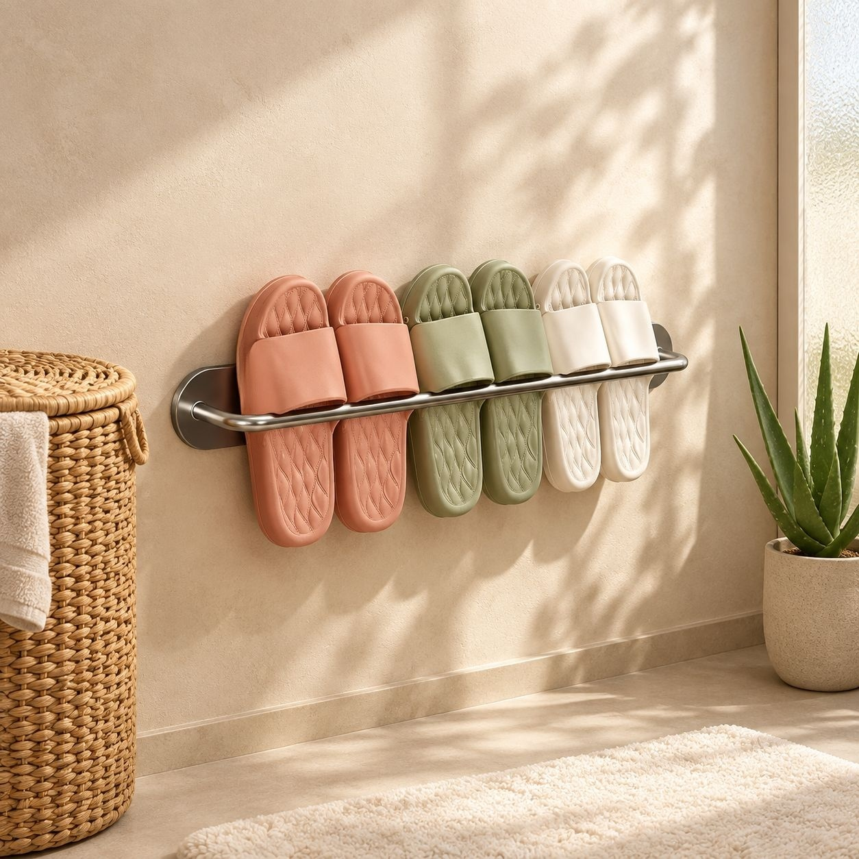 Estante para zapatos de pared para baño